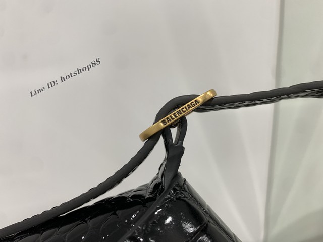 Balenciaga專櫃爆款XX Bag斜挎背包 巴黎世家鱷魚紋皮翻蓋腋下包 fyj1905